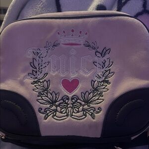 Juicy Couture Pink and Black Embroidered Backpack